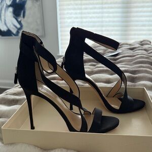 Vince Camuto Black semi matte satin   Heels